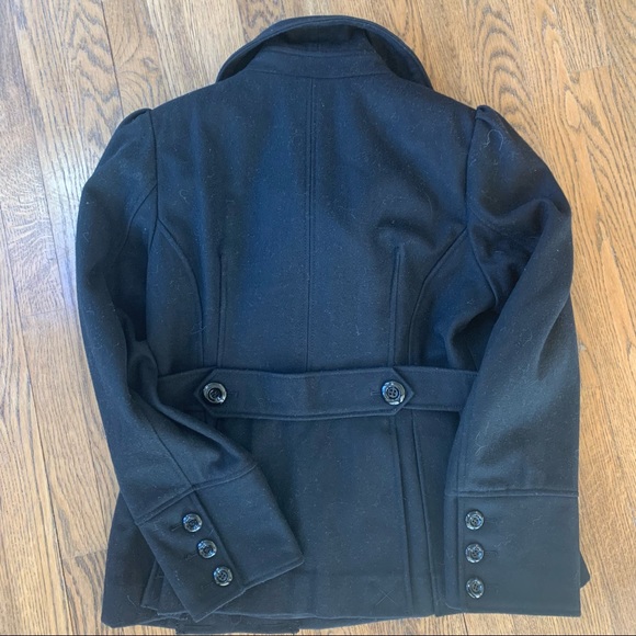 Guess Black Pea Coat XL - Picture 2 of 4